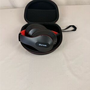 Glynzak Over-Ear Headphones in Black & Red